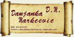 Damjanka Markčević vizit kartica